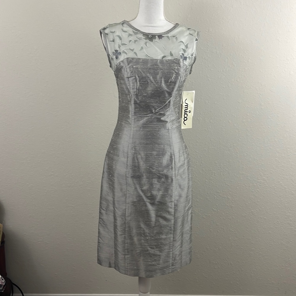 NWT, Mica, evening / cocktail dress.  100% silk, fully lined.  Size 4.